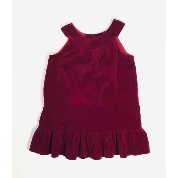 GIRLS VELVET LIKE VINTAGE DRESS SIZE 6 - Picture 1 of 2